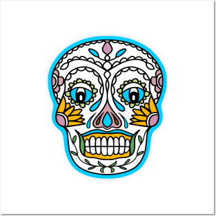 SUGAR Skull White Posters and Art